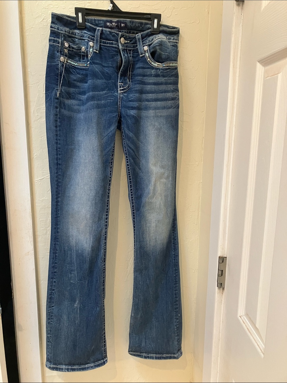 Miss Me Blue Washed Bootcut Jeans